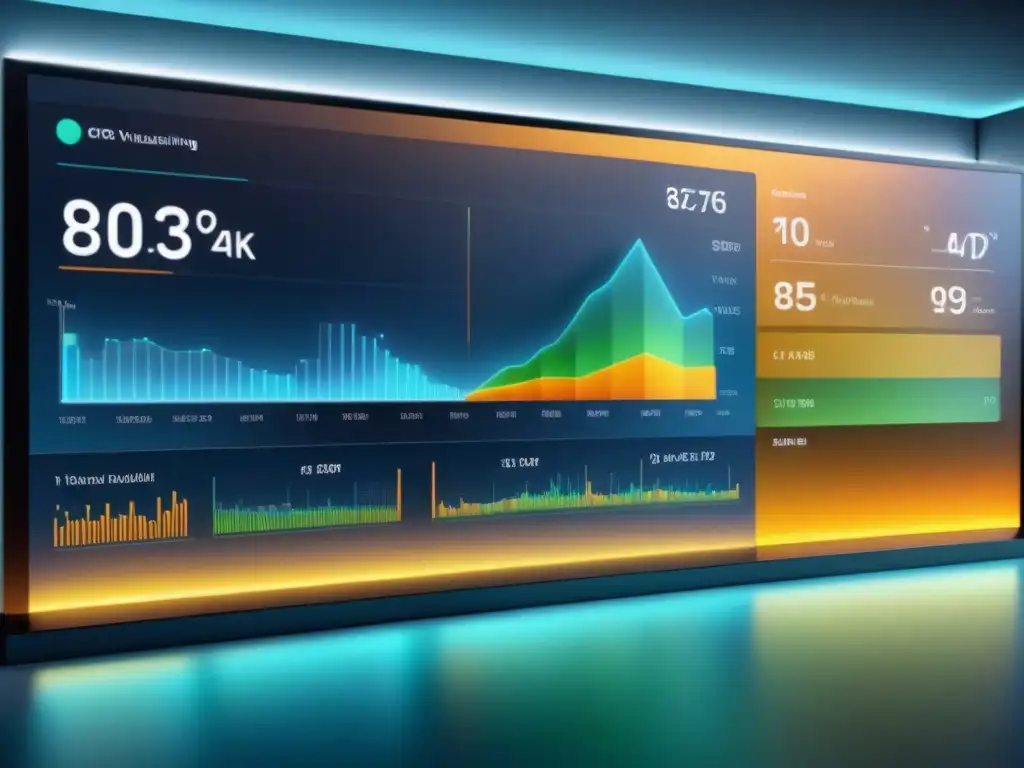 Un impresionante panel de energía moderno en pantalla digital