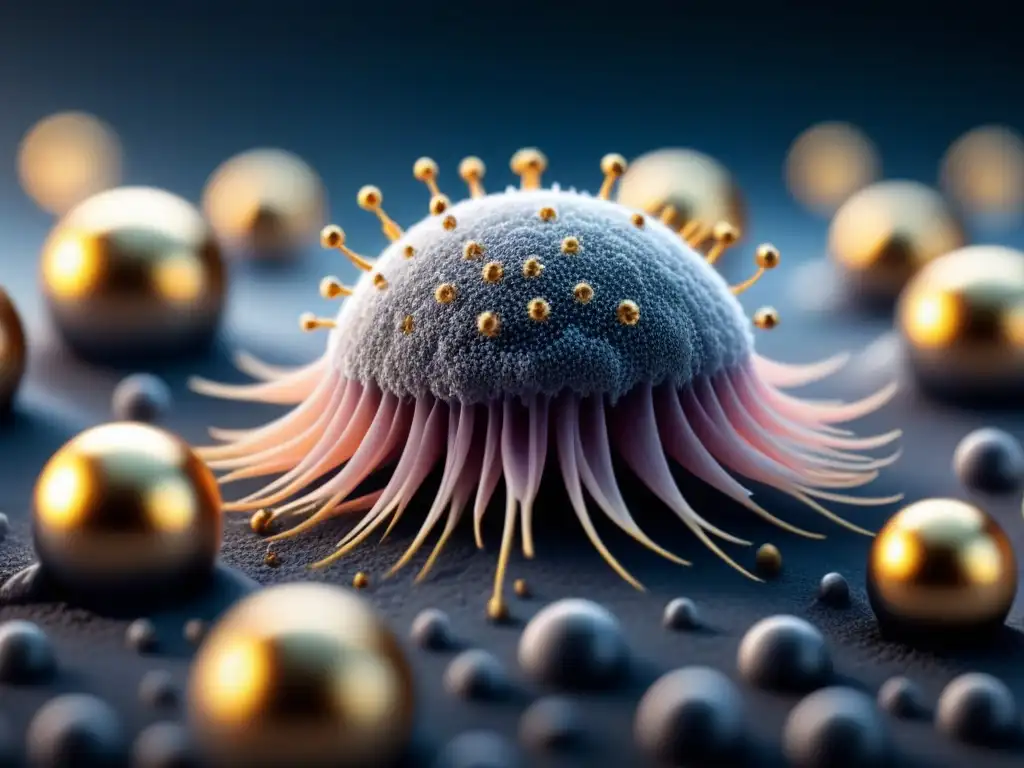 Increíble visión microscópica de nanobots de plata y oro destruyendo células cancerosas