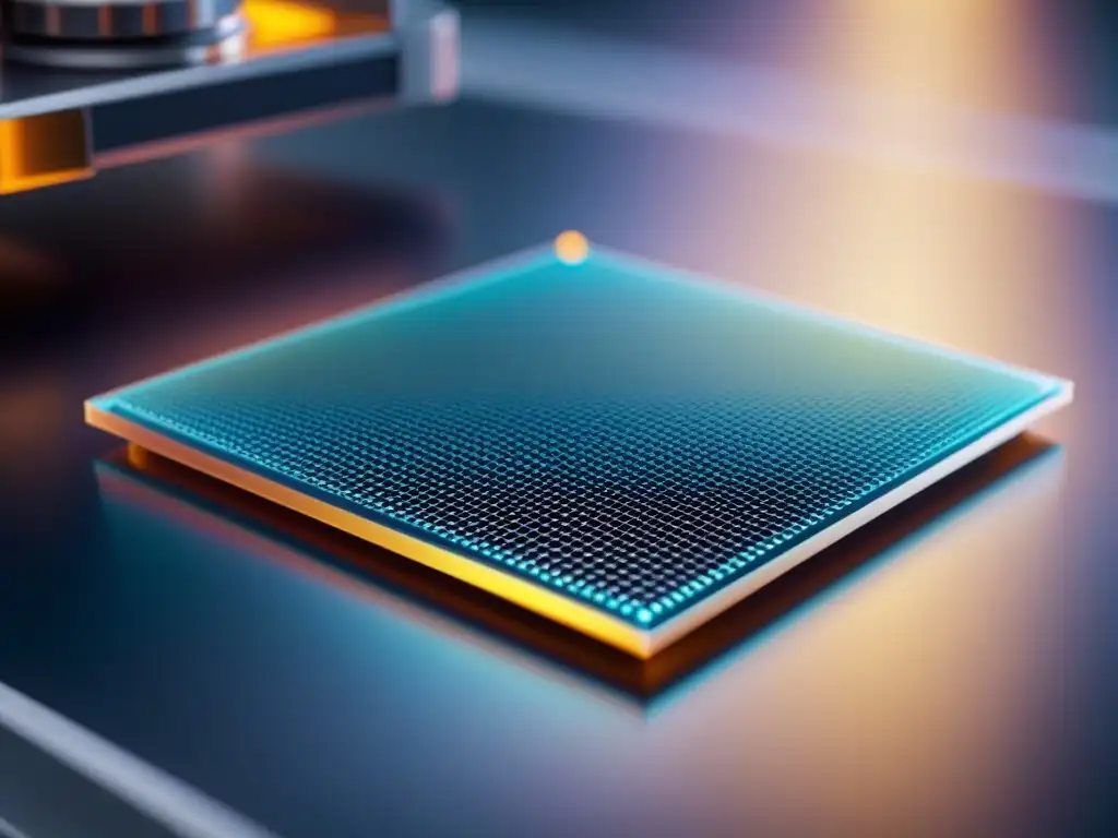 Fabricación de nanochips: detalle ultra preciso en sala limpia Increíble proceso de fabricación de nanochips en limpio ambiente de sala blanca