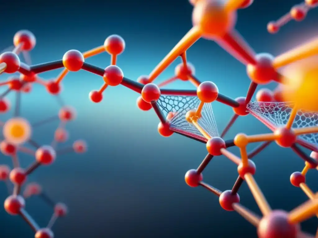 Increíble vista en 8k de nanotecnología materiales autoreparables avanzados en acción, con cadenas moleculares reuniéndose