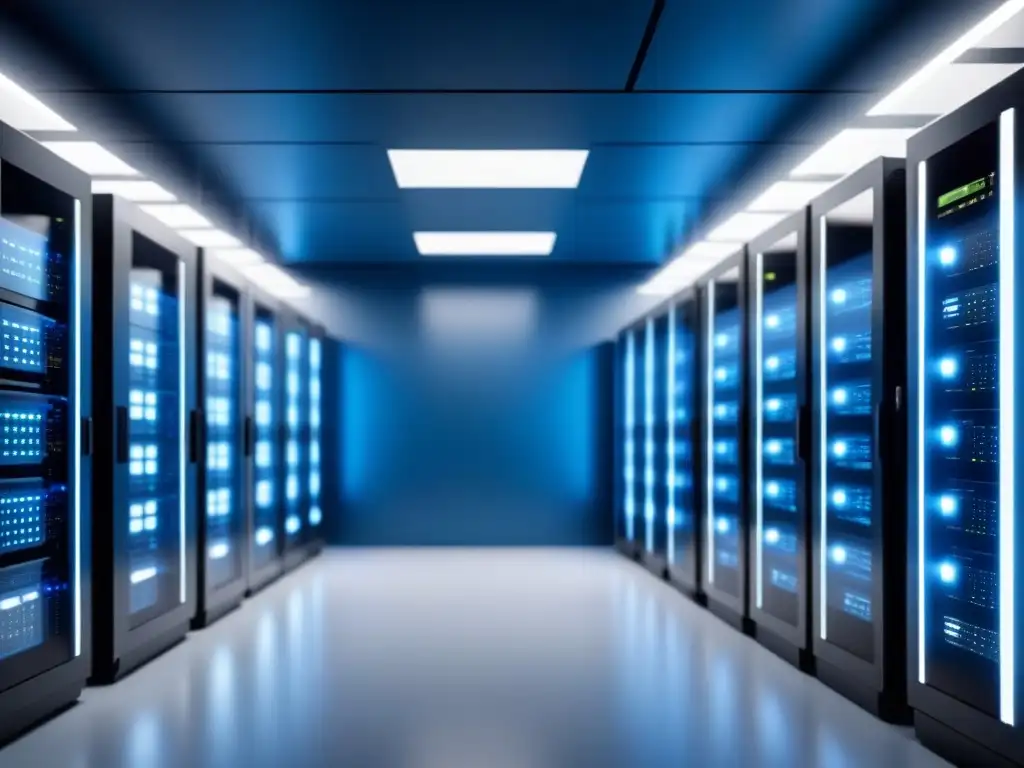 Instalación industrial futurista integrada con tecnología en la nube para asegurar infraestructura industrial en la nube