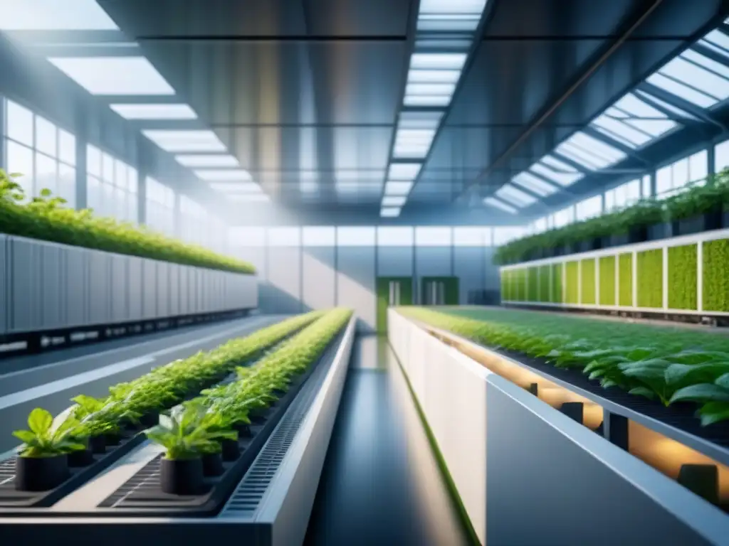 Instalación industrial moderna con sistemas de recuperación energía integrados, rodeada de vegetación