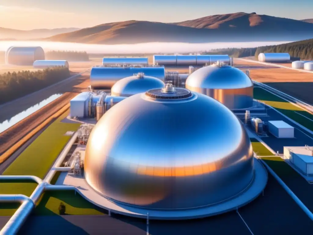 Instalación de almacenamiento de energía térmica con diseño futurista y tecnología avanzada, innovaciones en la industria