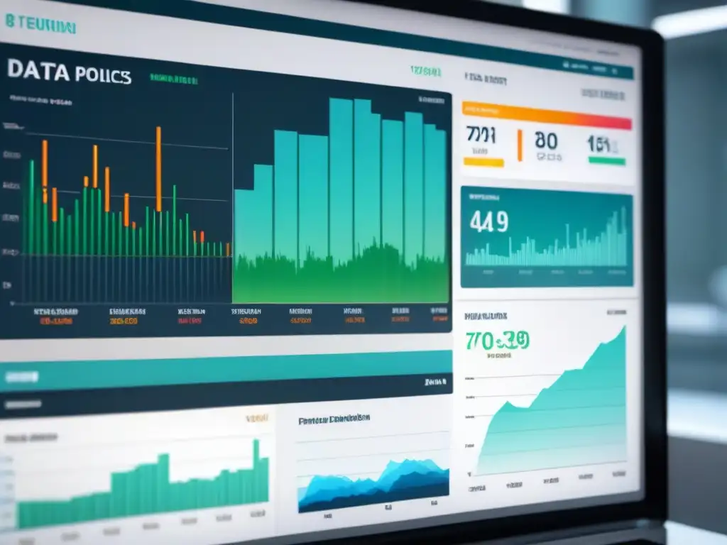 Interfaz hospitalaria moderna con gráficos de análisis de datos en salud pública