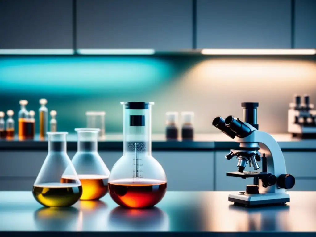 Laboratorio biotecnológico moderno con equipo de alta tecnología para el Proceso innovación alimentos funcionales