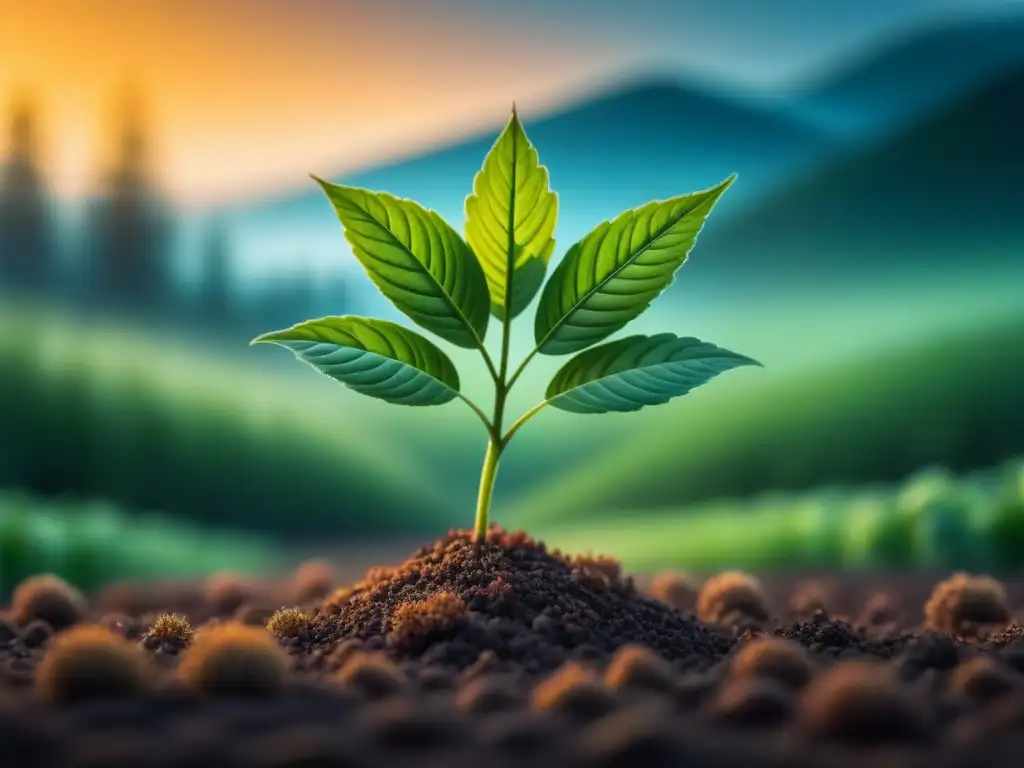 Ilustración minimalista de un cultivo genéticamente modificado resistiendo al cambio climático