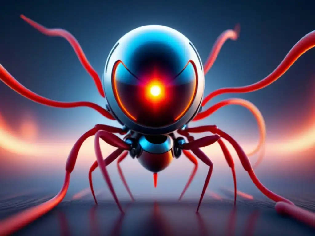 Un nanobot futurista navega por la red de vasos sanguíneos en el cuerpo humano, destacando avances en nanomedicina y tecnología