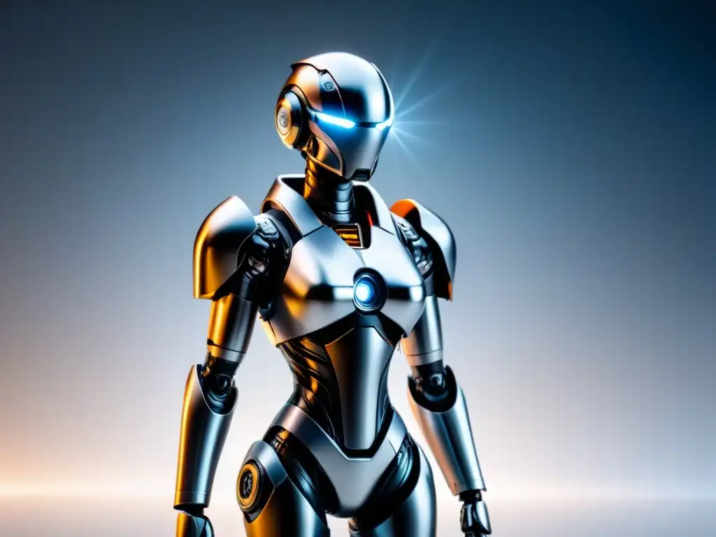 Un nanorobot futurista y detallado, muestra fabricación avanzada con nanorobots inteligentes, destacando su diseño innovador