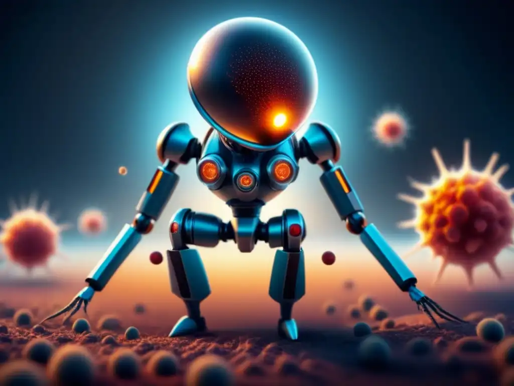 Un nanorrobot futurista ataca células cancerosas a nivel celular