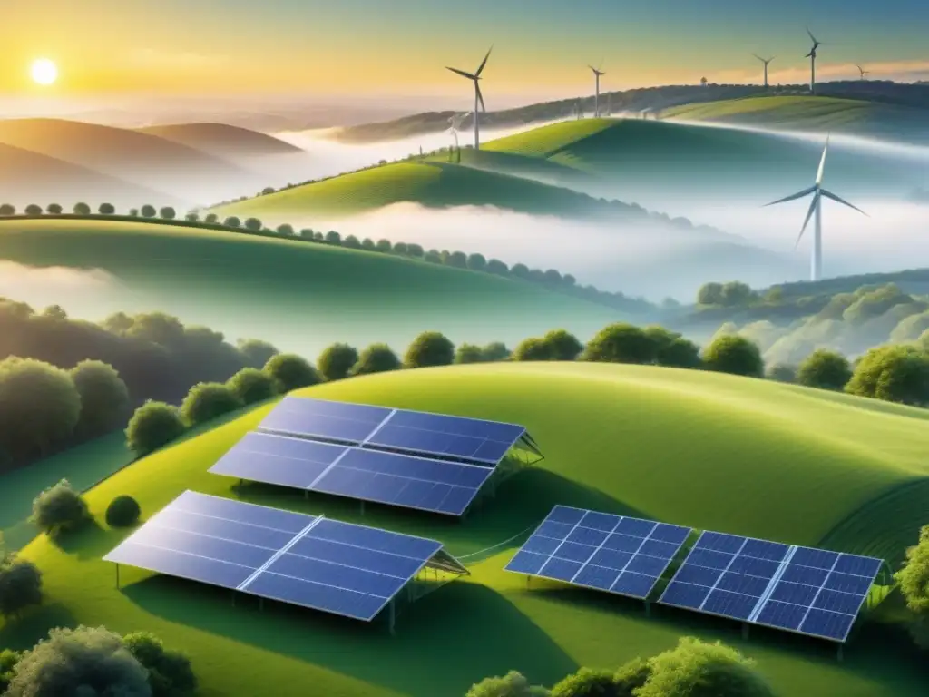 Un paisaje armonioso de microredes transformando comunidades sostenibles