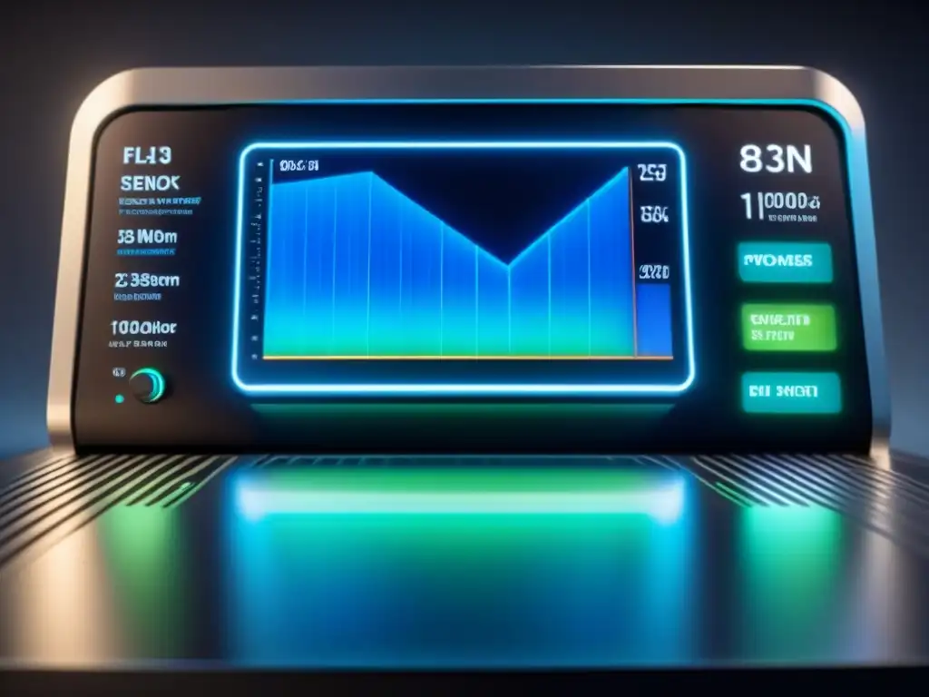 Panel de control futurista con indicadores de temperatura, presión y sensores de movimiento, tecnologías para monitorización y prevenir accidentes