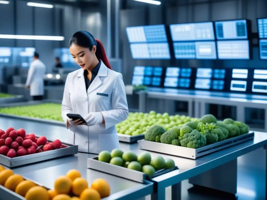 Planta automatizada de procesamiento de alimentos con tecnología moderna y eficiente