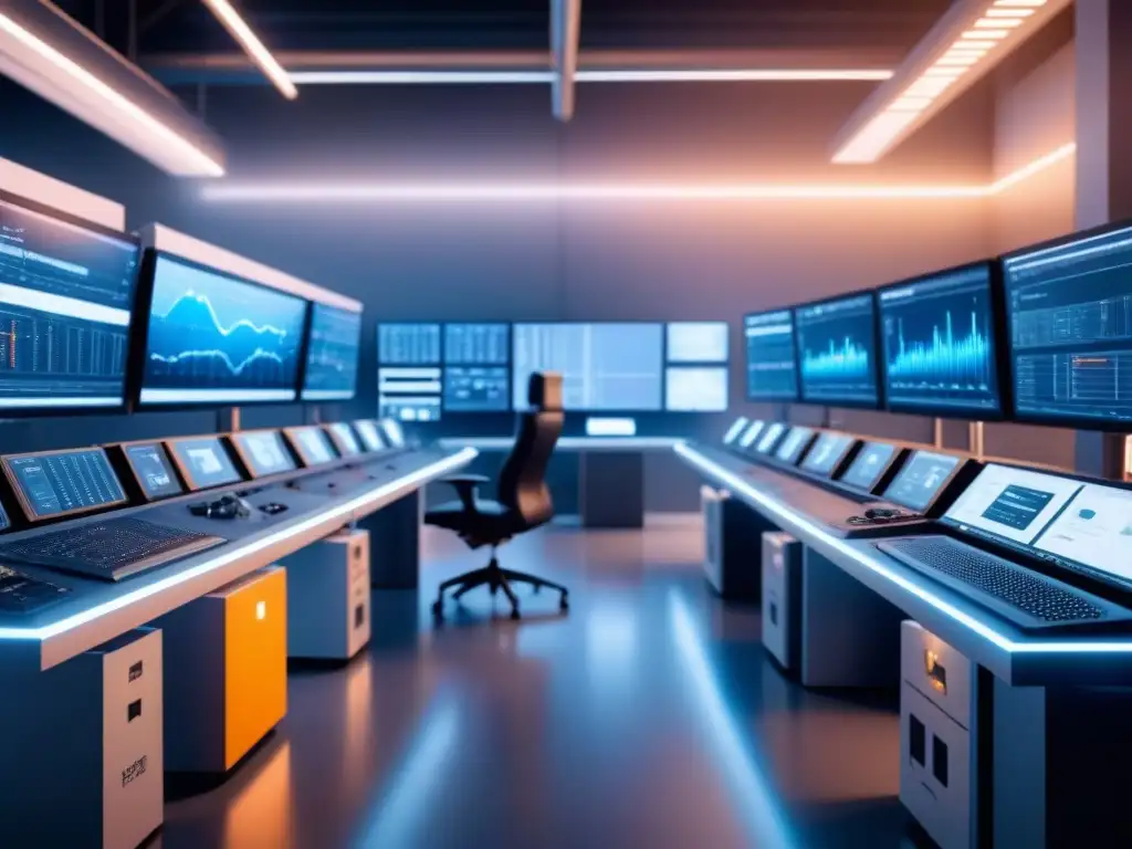 Planta industrial futurista 8k con IoT integrado Una planta industrial futurista con IoT integrado en la producción