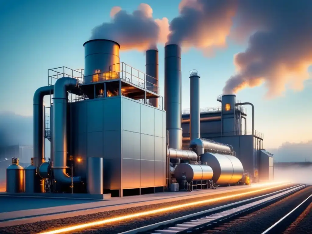 Planta industrial moderna con eficiencia operativa y sistemas de recuperación de energía integrados