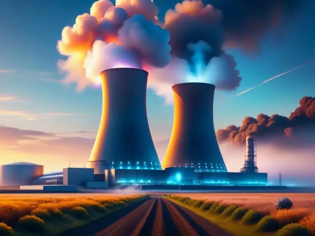 Una planta nuclear futurista de tecnología de neutrones rápidos, en armonía con la naturaleza