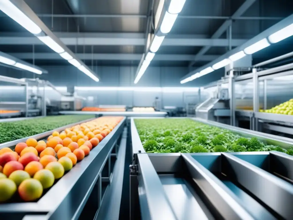 Planta de procesamiento de alimentos con tecnología avanzada y eficiencia en automatización