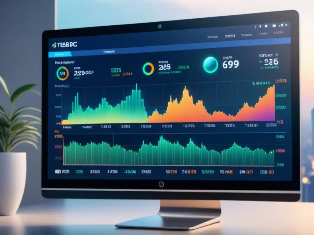 Una plataforma segura de intercambio de criptomonedas con diseño moderno en alta resolución