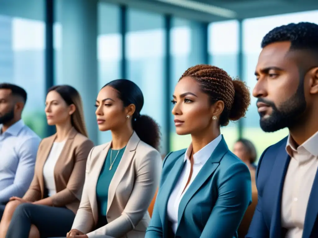 Profesionales enfocados en meditación, diversidad e inclusión