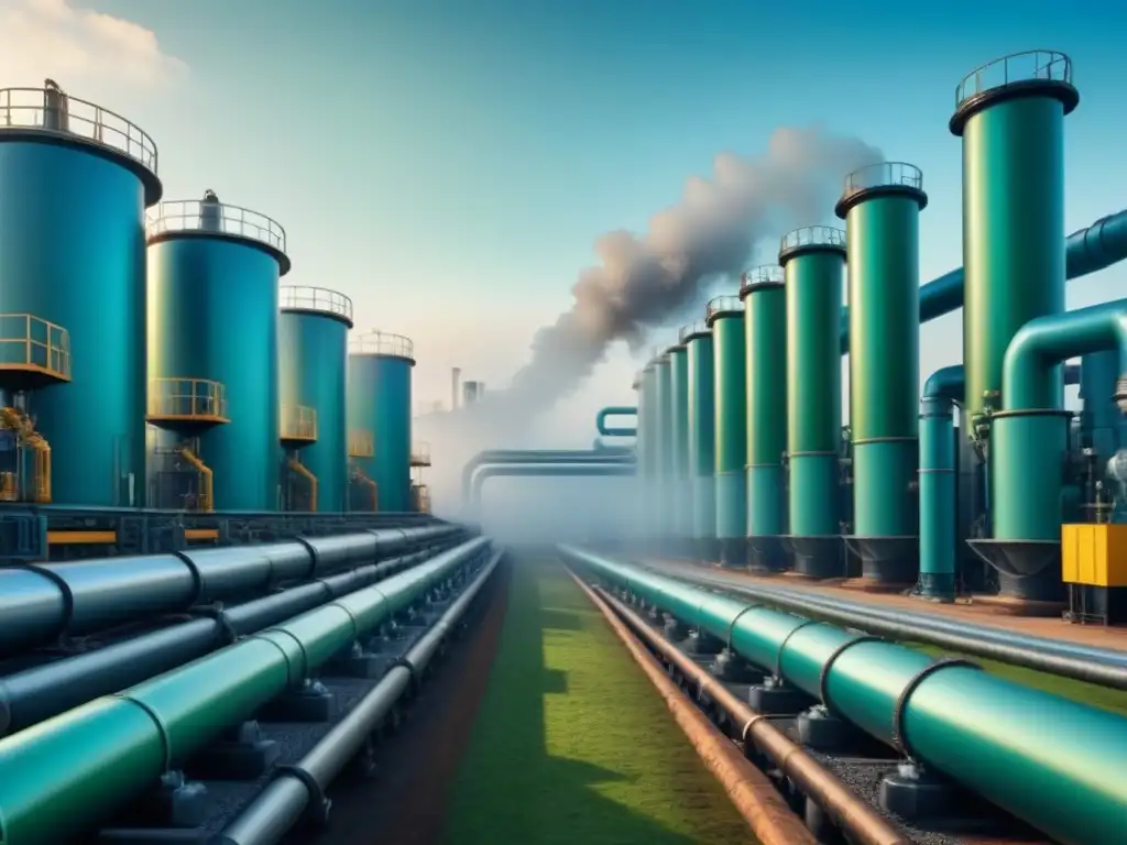 Transformación ecoeficiente de residuos químicos en industria futurista Reciclaje químicos: avances y desafíos en una ilustración minimalista de transformación de desechos