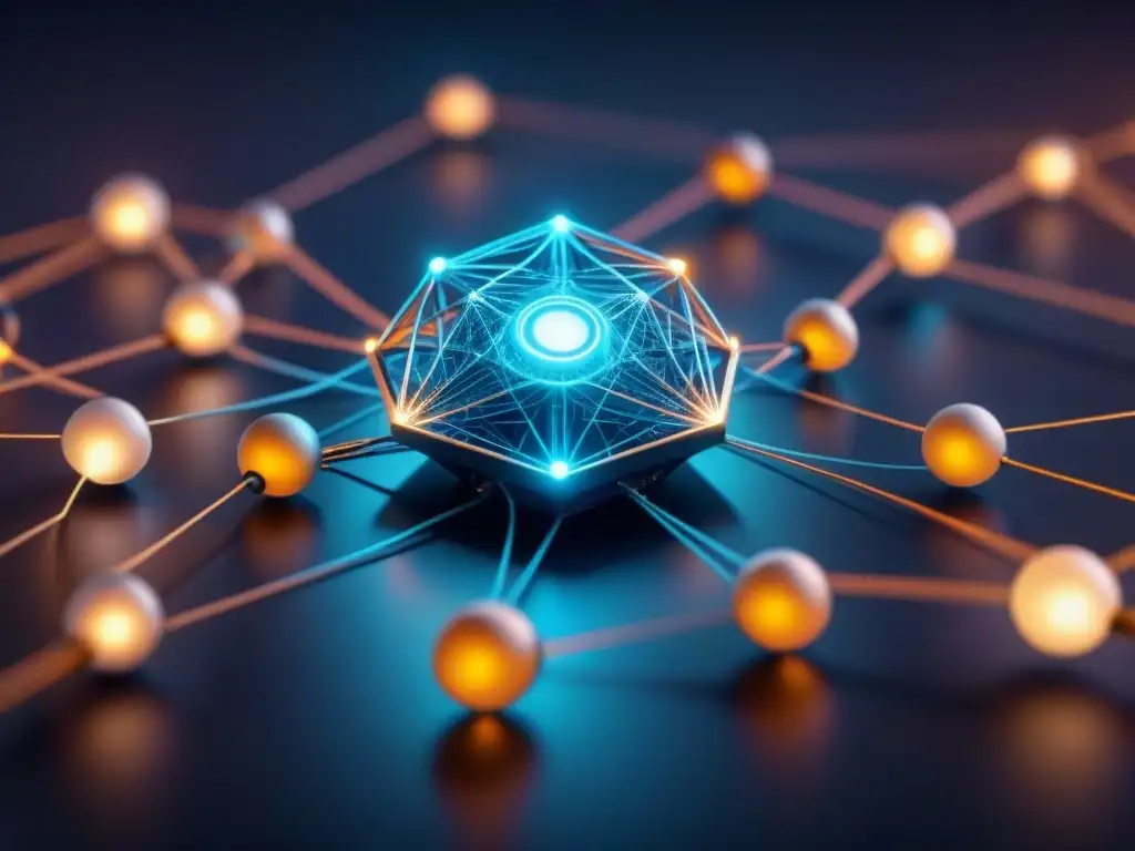 Una red compleja de dispositivos IoT interconectados, resaltando la prevención de ataques en dispositivos IoT