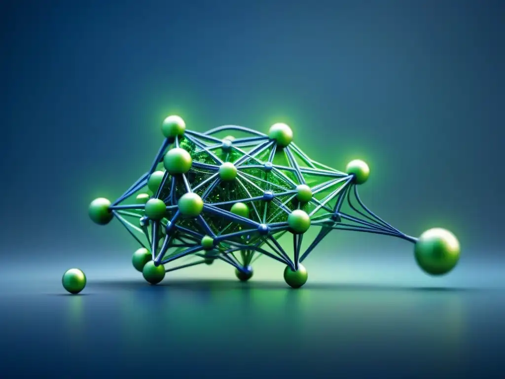 Una red neural sofisticada con nodos interconectados, evocando la sinergia entre Big Data y AI en decisiones financieras