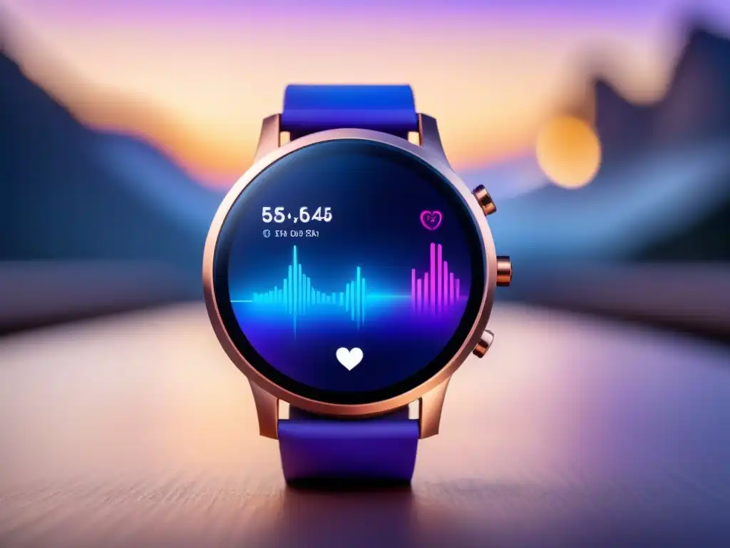 Reloj inteligente moderno con pantalla AMOLED vibrante mostrando datos de salud