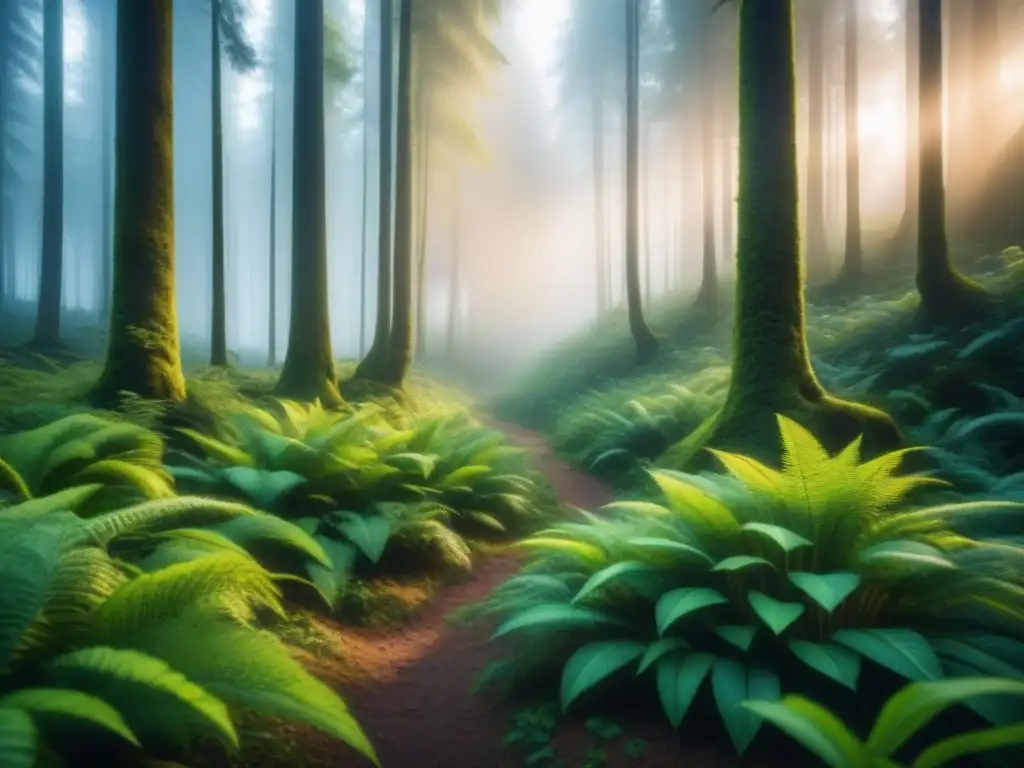 Sensor acústico para vigilancia ambiental en bosque verde, integración tecnológica armoniosa