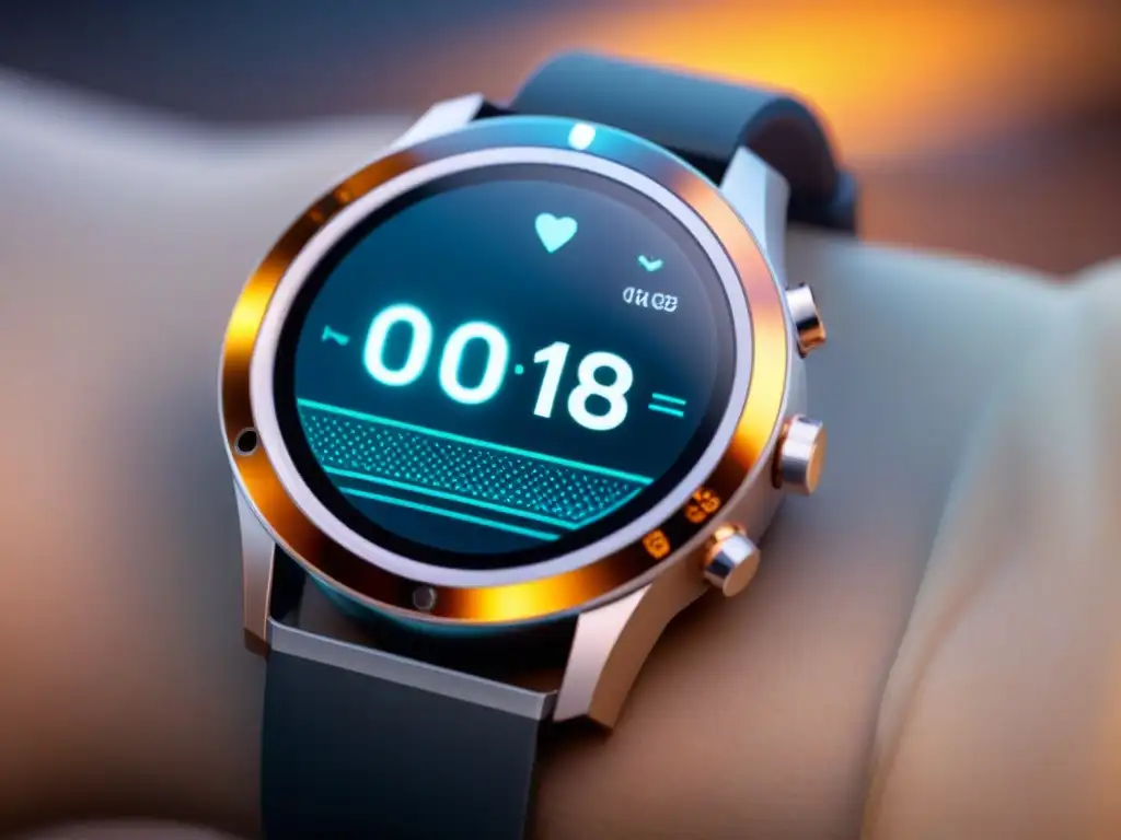 Un smartwatch futurista con circuitos intrincados, tecnología de microdispositivos portátiles de última generación