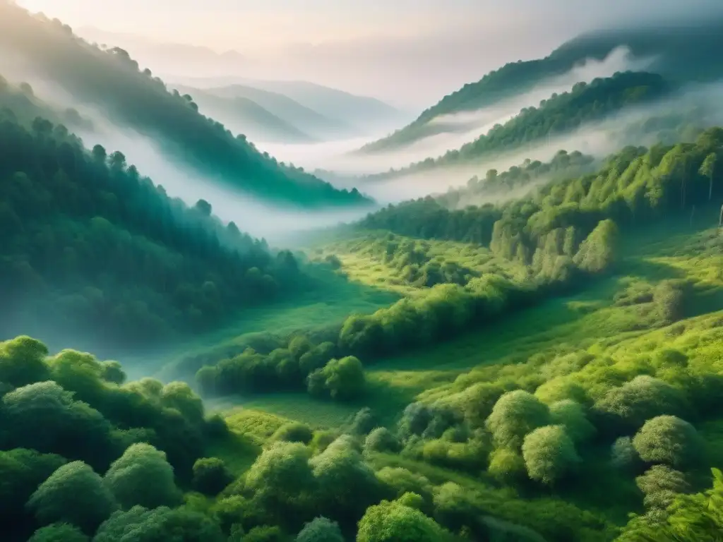 Extracción sostenible en minería: Armonía entre naturaleza y minería responsable en un bosque verde exuberante