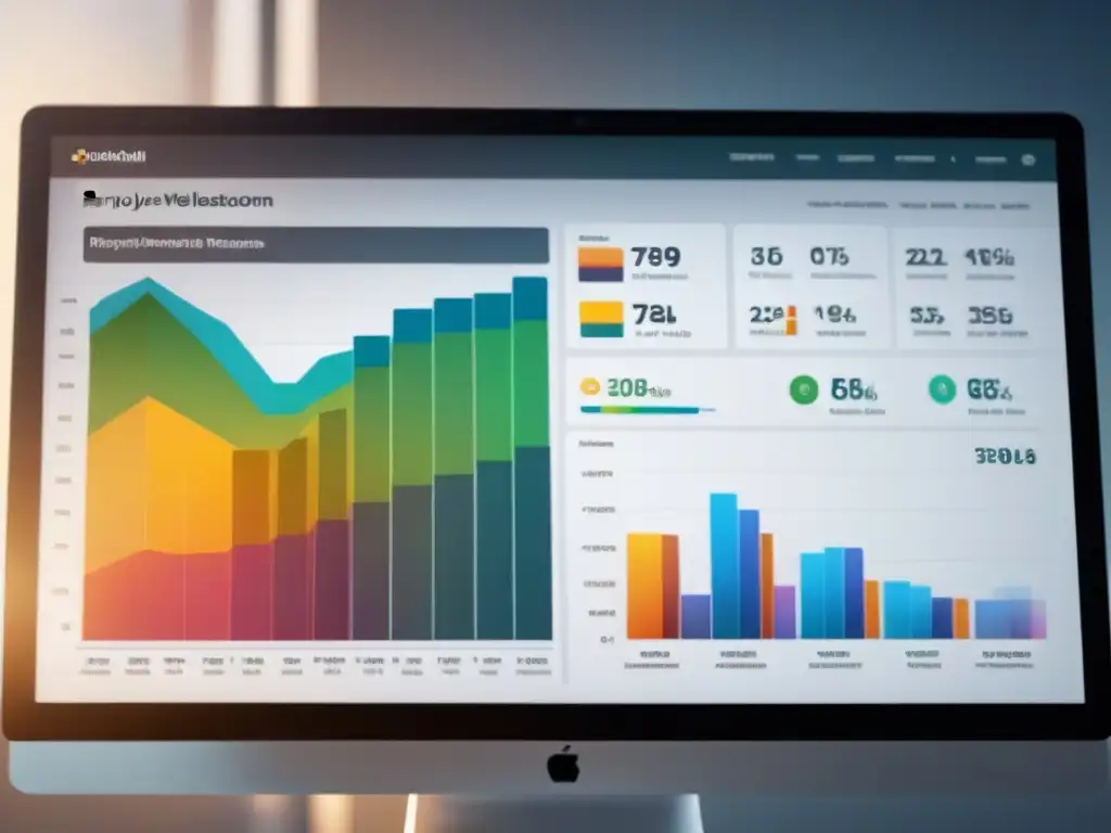 Tablero de control meticulosamente organizado con KPIs sobre programas de bienestar para empleados