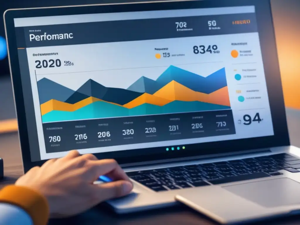 Un tablero digital muestra Indicadores éxito innovación abierta con gráficos modernos y métricas detalladas