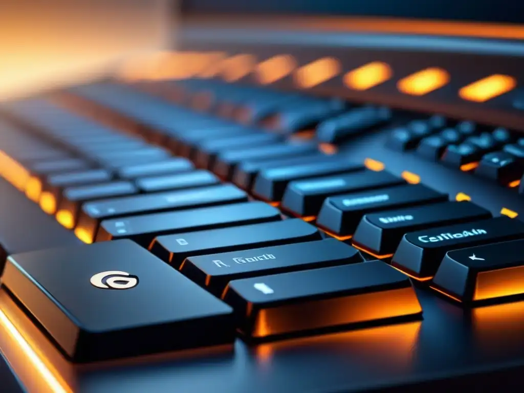 Teclado moderno con teclas de símbolos de copyright, representando la protección del software