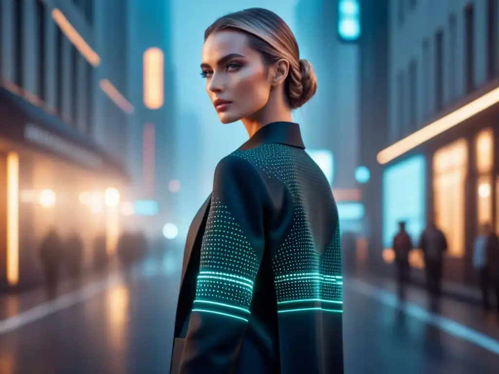 Textiles inteligentes: tecnología revolucionaria en un diseño oscuro y futurista con circuitos integrados