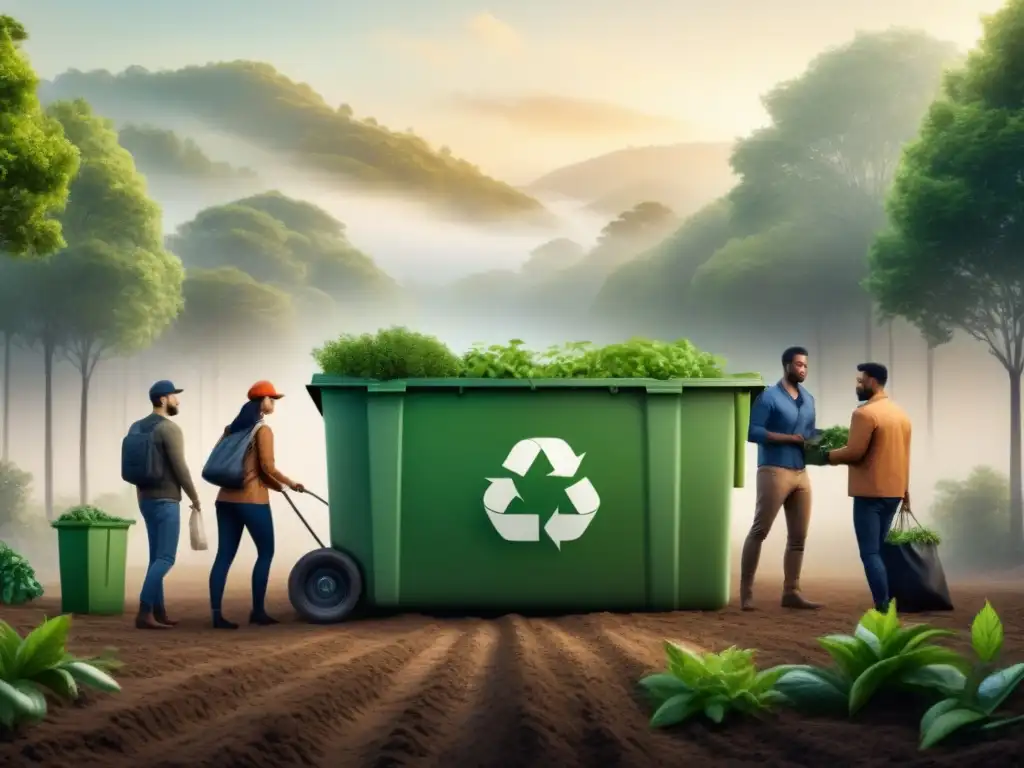 Unidos por la sostenibilidad: comunidad comprometida en prácticas ecofriendly como reciclaje, biopackaging y reforestación