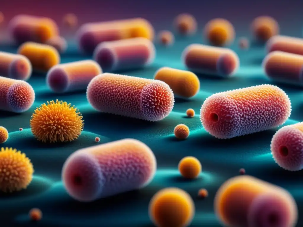 Vibrante bioremediación: bacterias descomponiendo contaminantes industriales