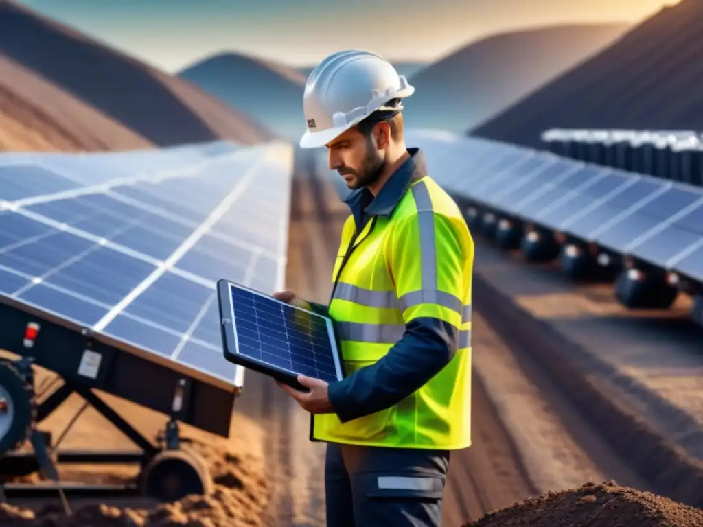 Una visión moderna de la minería sostenible con tecnologías avanzadas y prácticas respetuosas con el medio ambiente
